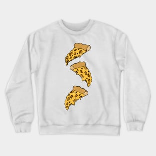 leopard print pizza grid Crewneck Sweatshirt